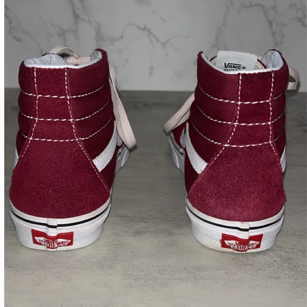 Vans Maroon Sk8 Hi Top - Picture 7 of 11